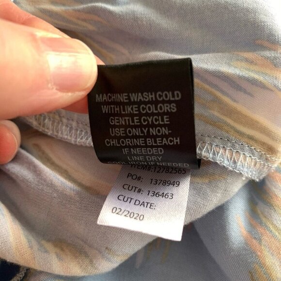 Torrid Light Blue Feather Challis Tie Midi Dress 0 Women’s Large - Picture 12 of 16